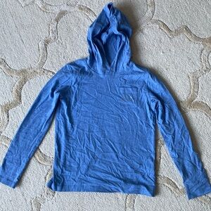 Vineyard Vines hooded tee with silver whale on back and logo on arm